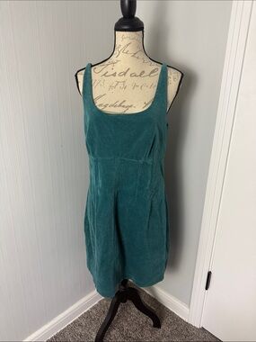Women's Teal Sleeveless Corduroy Dress size Large